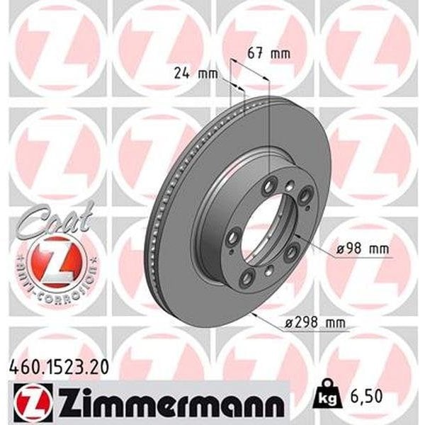 Zimmermann Brake Disc - Standard/Coated, 460152320 460152320